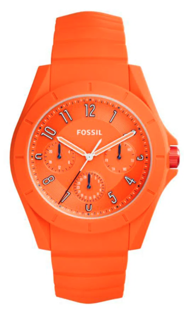 Correa de reloj Fossil AFS5217 Silicona Naranja